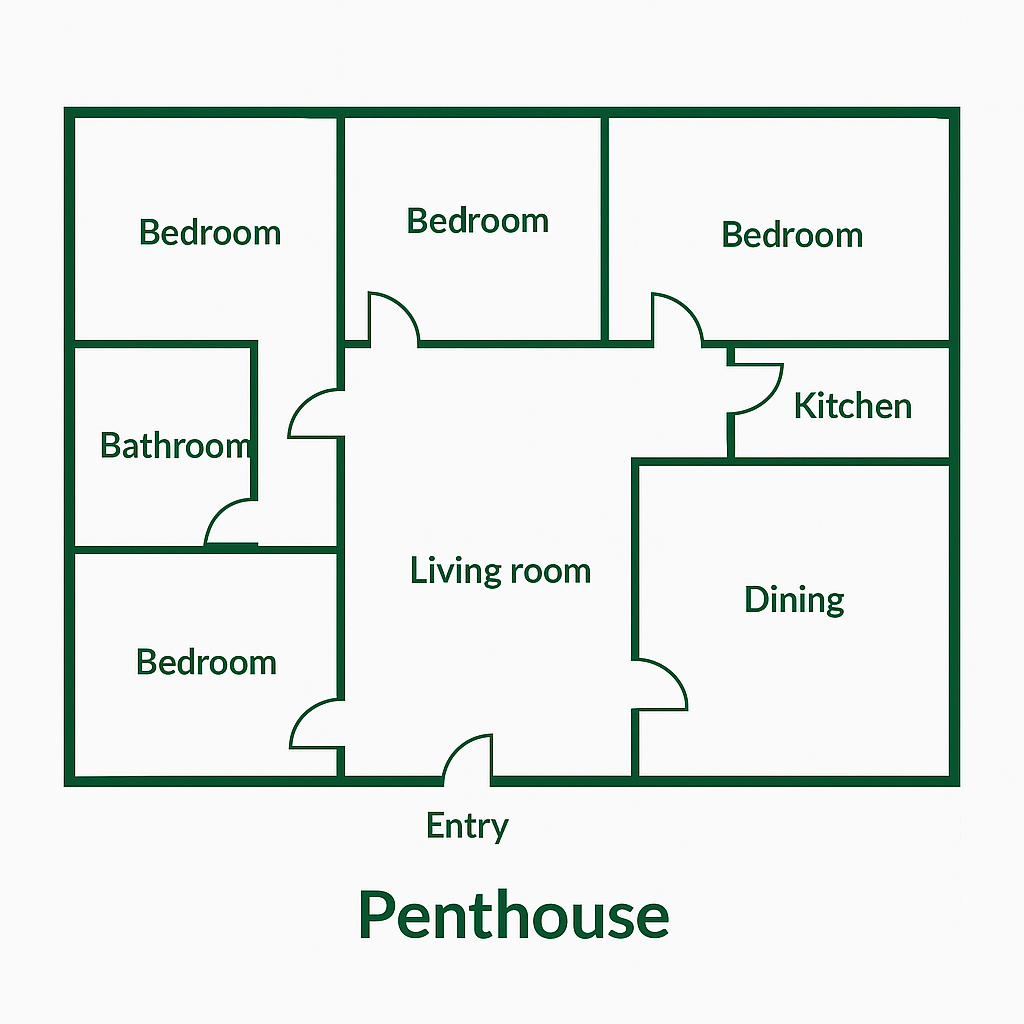 Floor plan 2 for Apartment 13Esq