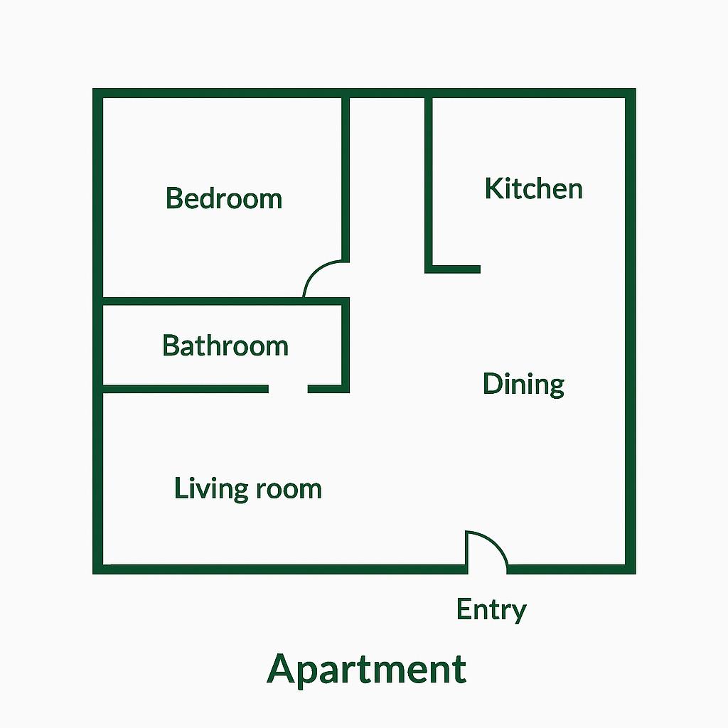 Floor plan 1 for Apartment 13Dt